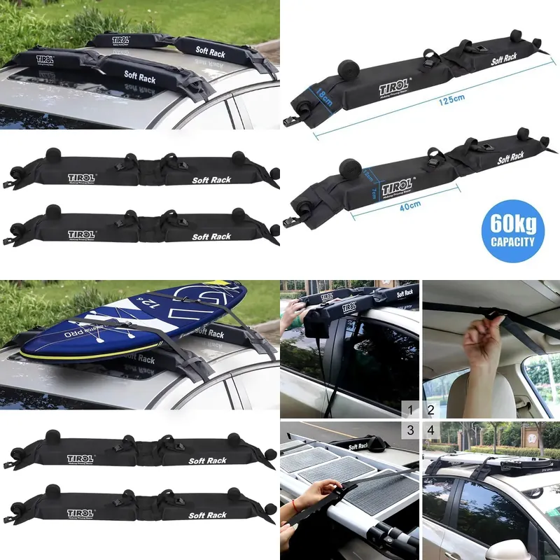 Car Roof Rack Cross Bar - Wyściełane składane bagażniki dachowe, poprzeczki dachowe,