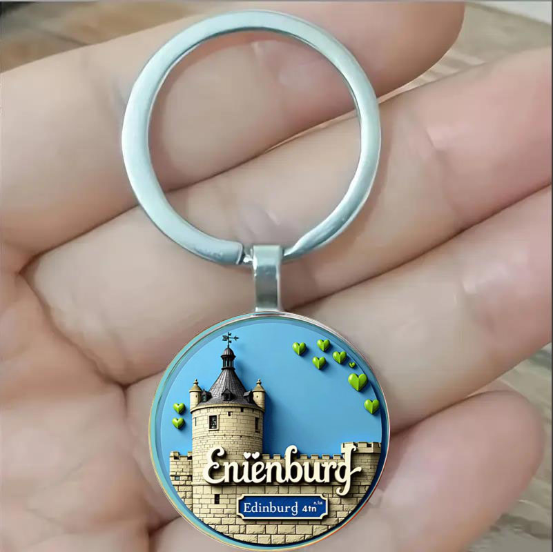 Car Accessories Edinburgh - Okrągły brelok do kluczy w stylu