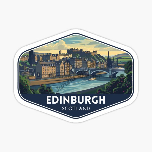 Car Accessories Edinburgh - Naklejka samochodowa EDINBURGH SZKOCJA Krajobraz Samoprzylepna