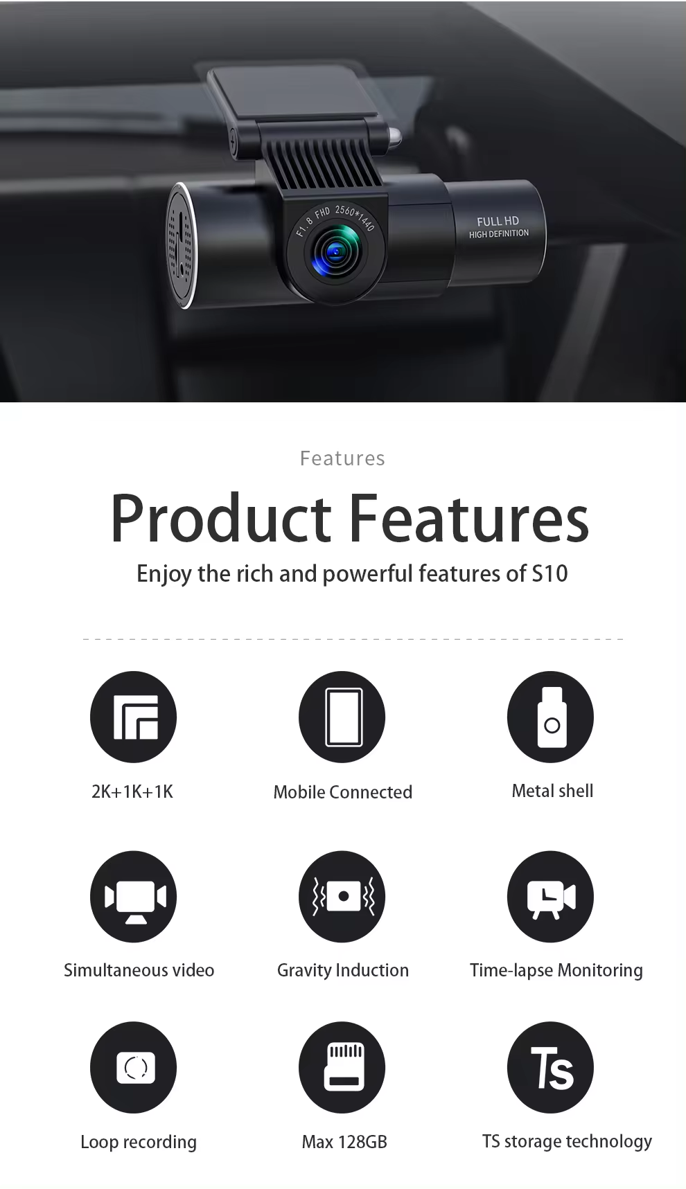 Ukryte 3 Kamery 2K Kamera Samo – Car Dash Cam recenzja i cena