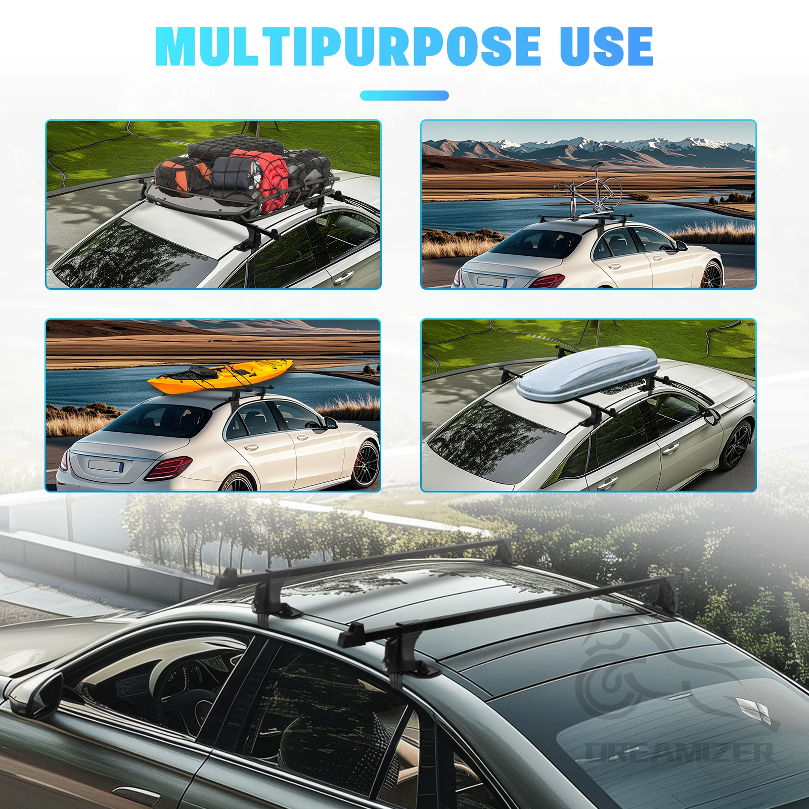 1 para uniwersalnych 54-calowy – Car Roof Rack Cross Bar recenzja i cena