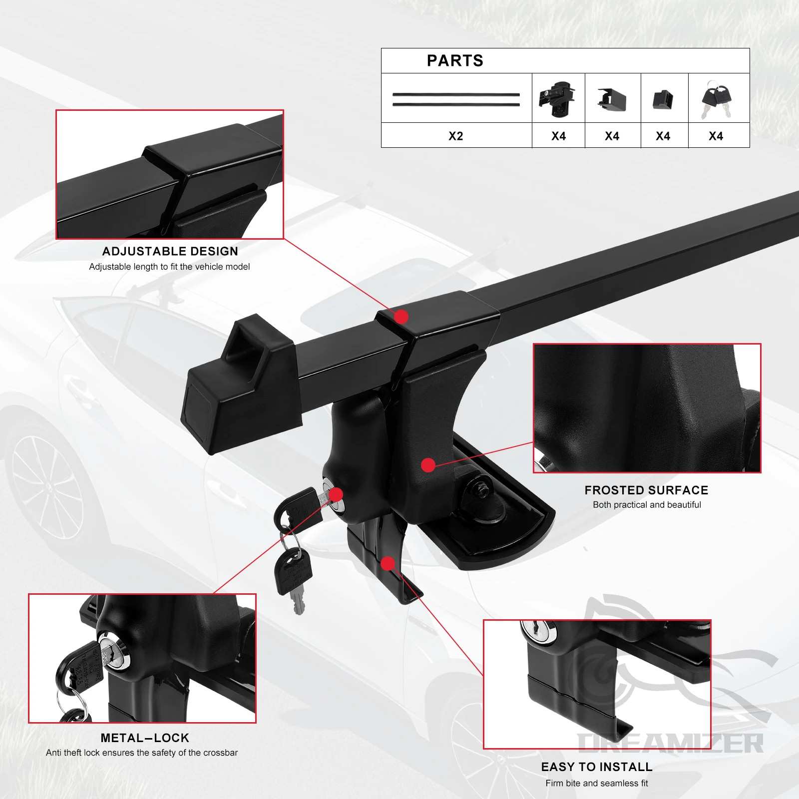 1 para uniwersalnych 54-calowy – Car Roof Rack Cross Bar recenzja i cena