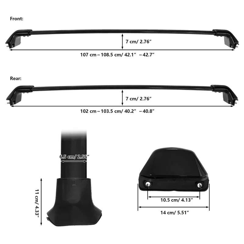 2 sztuki poprzeczek bagażnika  – Car Roof Rack Cross Bar recenzja i cena